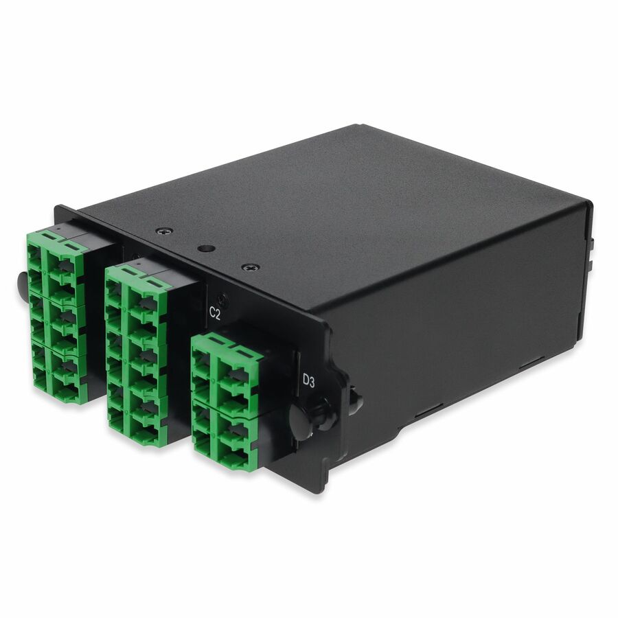 AddOn HDM Breakout Cassette 4x MPO-8 to 32x LC/APC delivers high-density base-8 MPO to LC/APC breakout connectivity within HDM rackmount systems