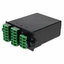 AddOn HDM Breakout Cassette 4x MPO-8 to 32x LC/APC delivers high-density base-8 MPO to LC/APC breakout connectivity within HDM rackmount systems