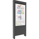 Chief Impact 55 Inch Outdoor Kiosk - Portrait Orientation - LG XE4F-M Series - Black