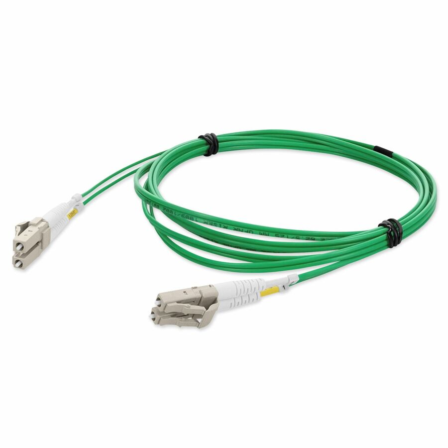 AddOn 10m LC to LC Green OM1 Duplex OFNR (Riser-Rated) MMF Fiber Patch Cable