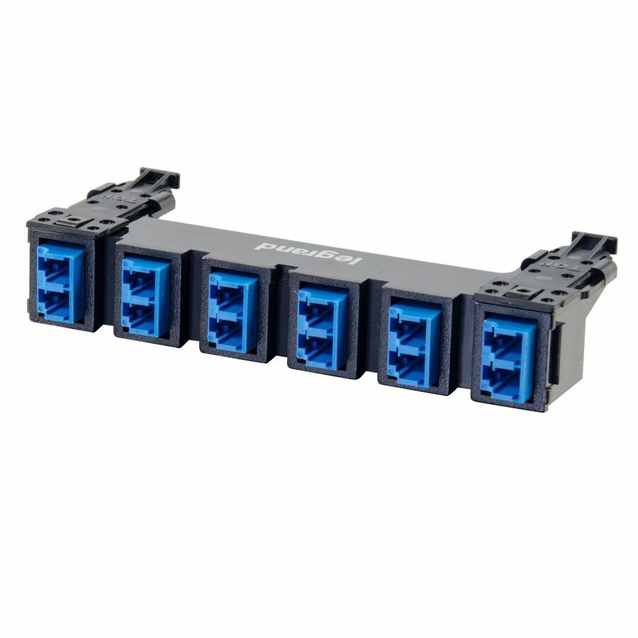 Ortronics HDJ Series 6 LC Duplex to LC Duplex Fiber Adapter Panel, 12-Fiber OS2 - Blue