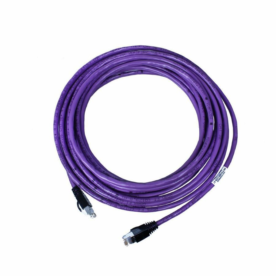Ortronics PowerWise Cat5E solid cord Plenum, double ended 15ft, purple