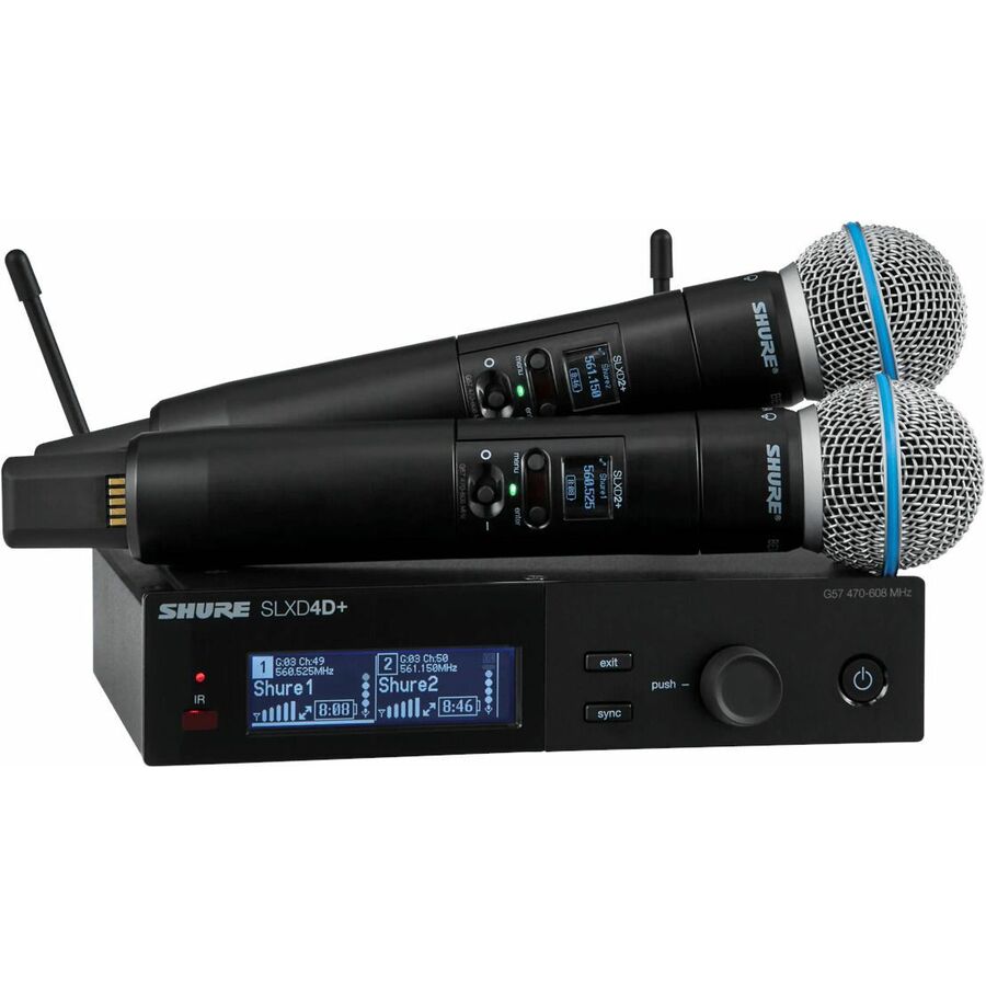 Shure Dual Wireless System with 2 SLXD2+/B58 Handheld Transmitters