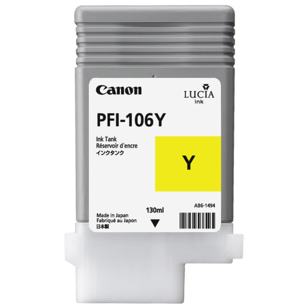 Canon PFI-106Y Original Inkjet Ink Cartridge - Yellow Pack