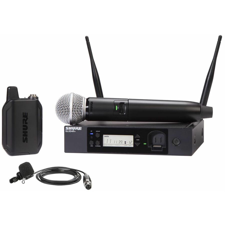 Shure Digital Wireless Combo System with SM58 Handheld and WL185m Lavalier Microphone