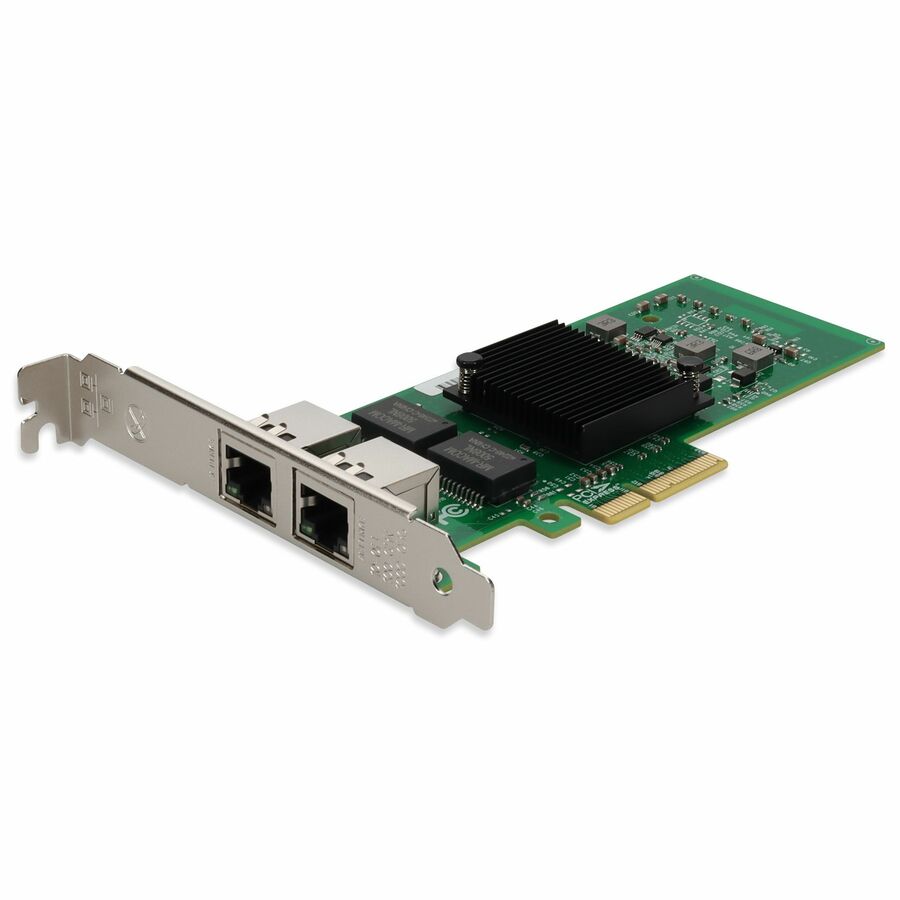 AddOn 10/100/1000Mbs Dual RJ-45 Port 100m PCIe 2.0 x1 Network Interface Card Intel 82576 Chipset based on Intel 82576 Chipset