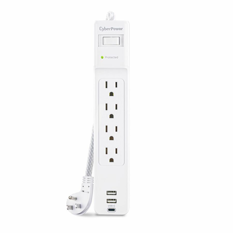 CyberPower P405UC Home Office 4 - Outlet Surge Protector with 1500 J Surge Suppression