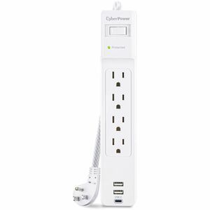 CyberPower P405UC Home Office 4 - Outlet Surge Protector with 1500 J Surge Suppression