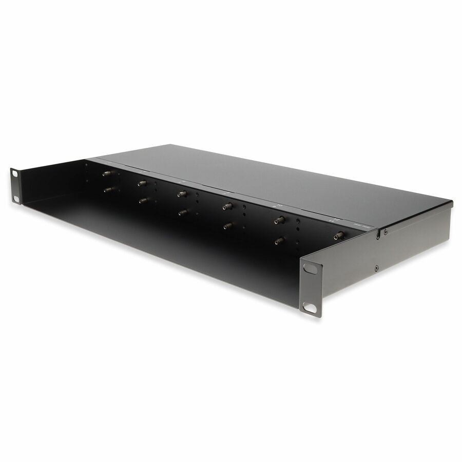 AddOn Industrial Chassis for 1G Media Converter, Rack mountable 1U, 12 slots. Dual AC Power Supply