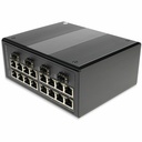 AddOn 10/100/1000Base-TX(RJ-45) x16 to 4 Open SFP Port POE+ Managed Industrial Media Converter Switch