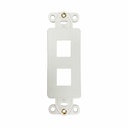 Eaton Tripp Lite Series Safe-IT 2-Port Antibacterial Wall-Mount Insert, Decora Style, Vertical, Ivory, TAA