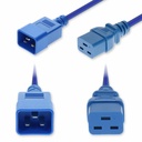 AddOn 6ft C20 Male to C19 Female Standard Commercial Temp 14 AWG 250V at 15A PVC SJT (Service Junior Thermoplastic) Blue Power Cable