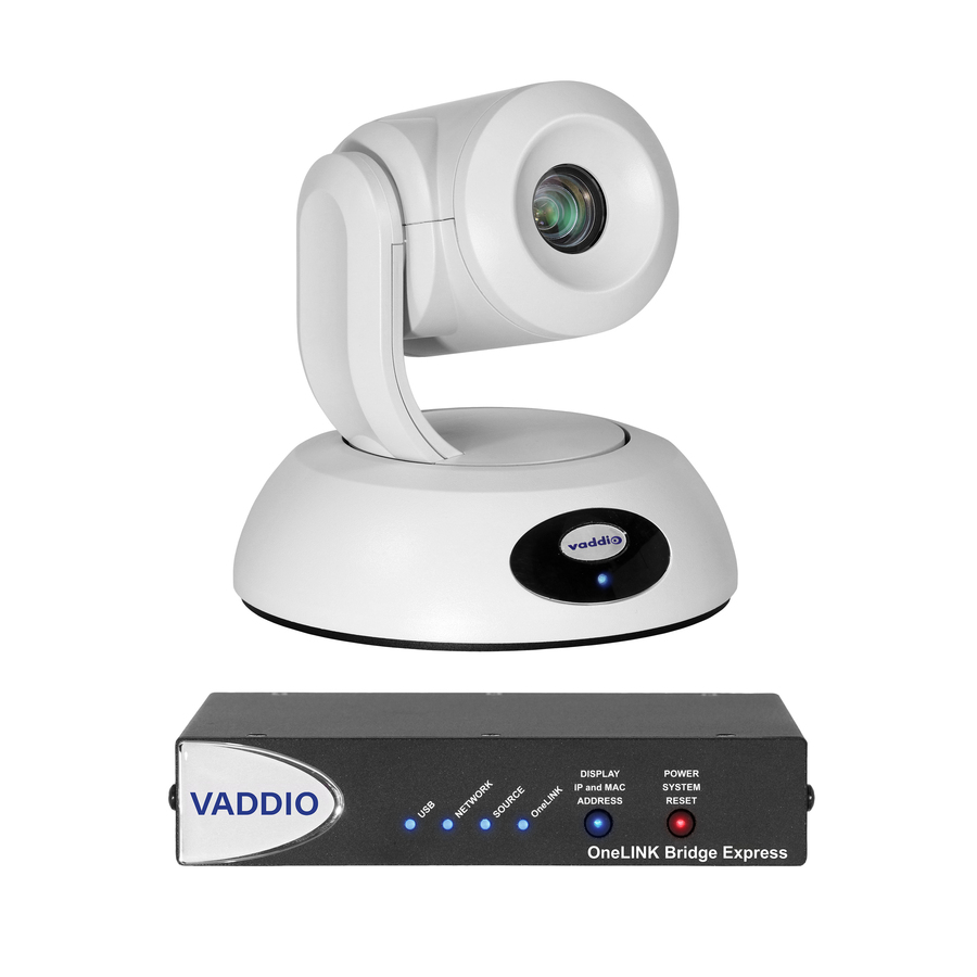 Vaddio RoboSHOT Video Conferencing Camera - 8.5 Megapixel - 60 fps - White - TAA Compliant