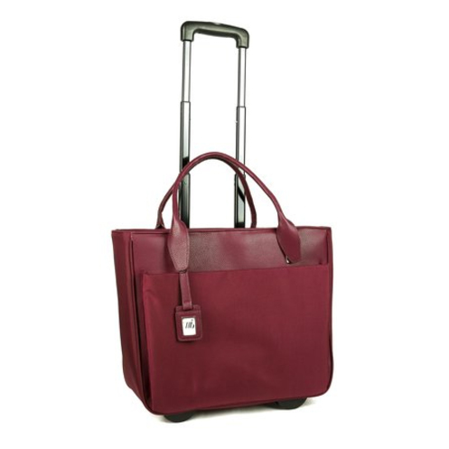 WIB Florence Carrying Case (Rolling Tote) for 17.3" Notebook - Burgundy