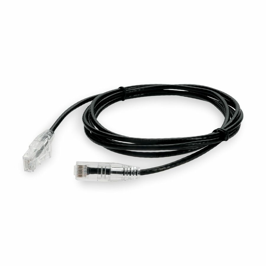 AddOn 10ft Black CAT 6 Slim PVC Ethernet Cable Non-Booted RJ-45 M/M