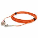 AddOn 5m SC to LC Orange OM4 Duplex OFNR (Riser-Rated) Fiber Patch Cable