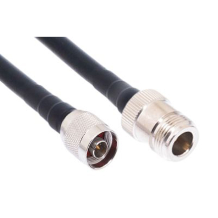 ENET N-Type Male to N-Type Female LMR400 Coaxial Cable - Black 3FT