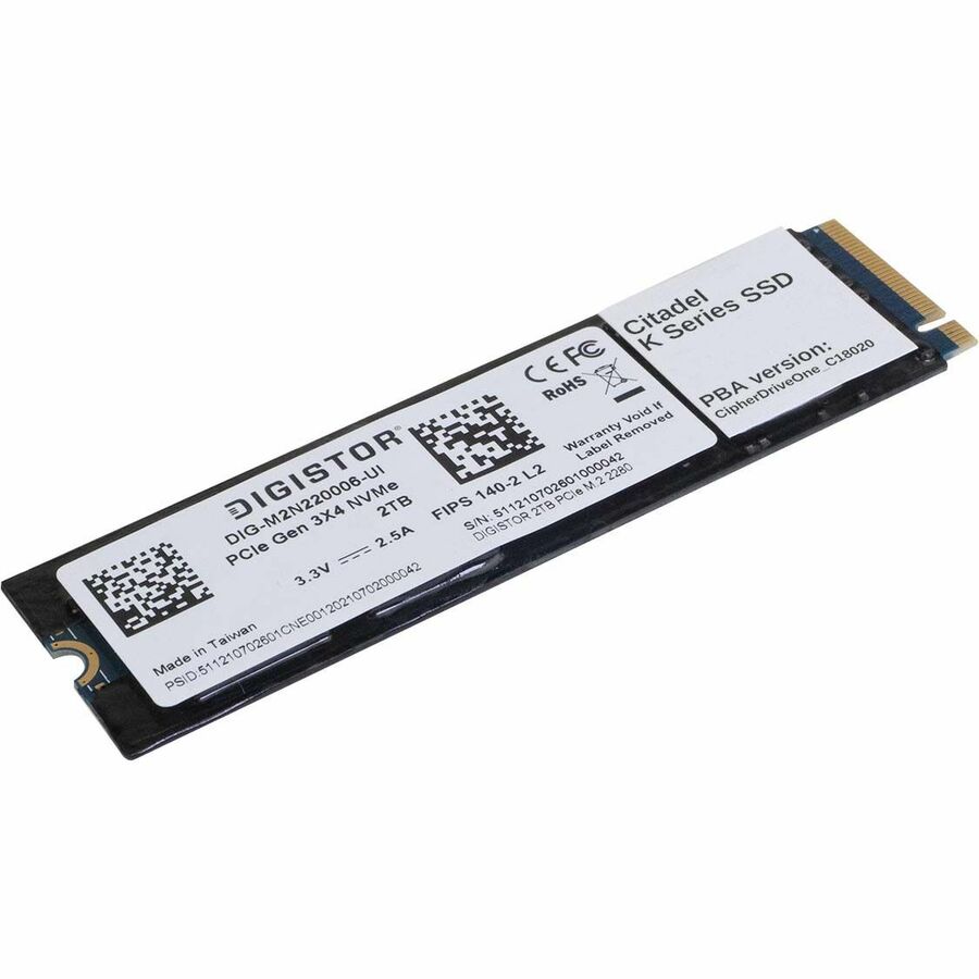 DIGISTOR Citadel K 1 TB Solid State Drive - M.2 2280 Internal - PCI Express NVMe (PCI Express NVMe 3.0 x4) - TAA Compliant