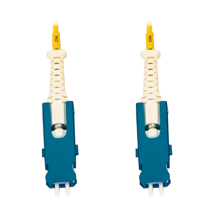 Eaton Tripp Lite Series 400G Singlemode 9/125 OS2 Fiber Optic Cable (Duplex SN-UPC M/M), LSZH, Yellow, 3 m (9.8 ft.)