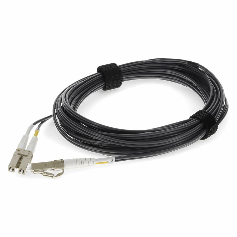 AddOn 8m LC to LC Gray OM4 Duplex OFNR (Riser-Rated) Fiber Patch Cable