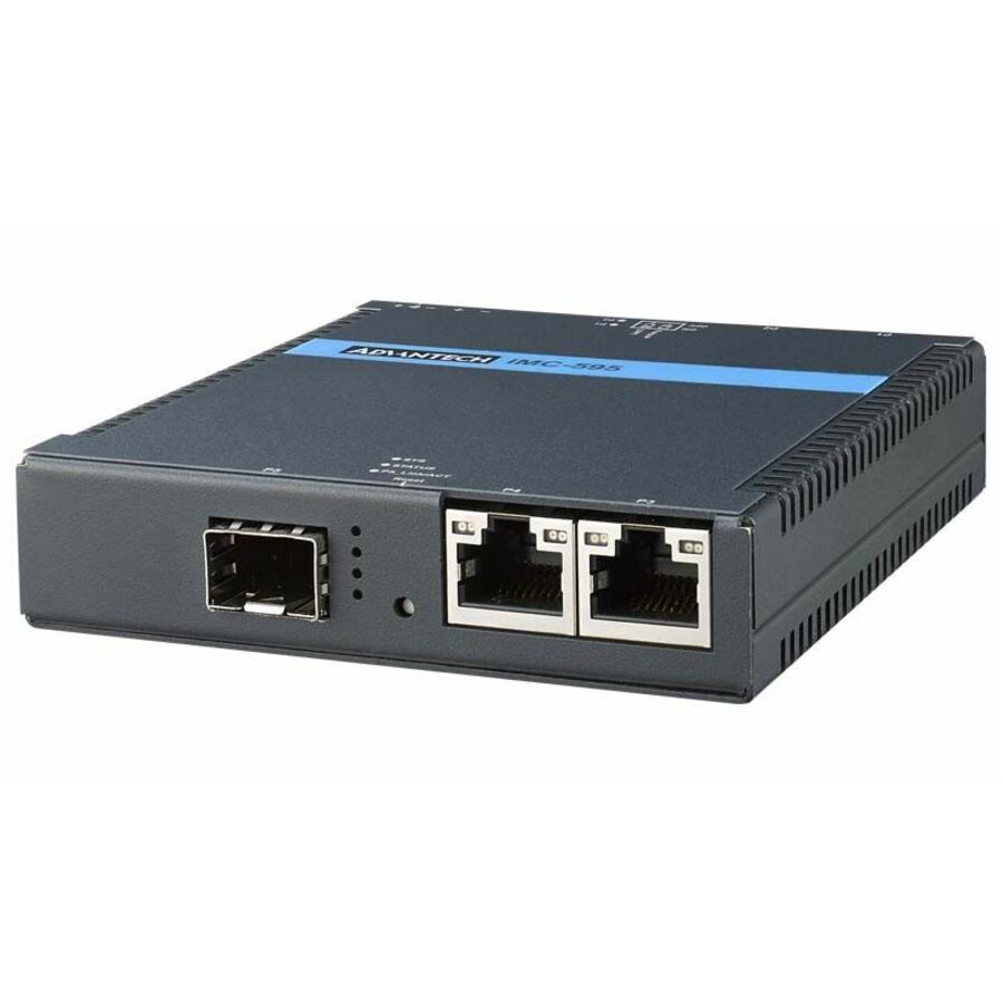 Advantech Industrial 4TX/1SFP Light Managed PoE BT Media Converter