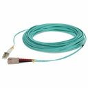 AddOn 16m SC to LC Aqua OM4 Duplex OFNR (Riser-Rated) Fiber Patch Cable