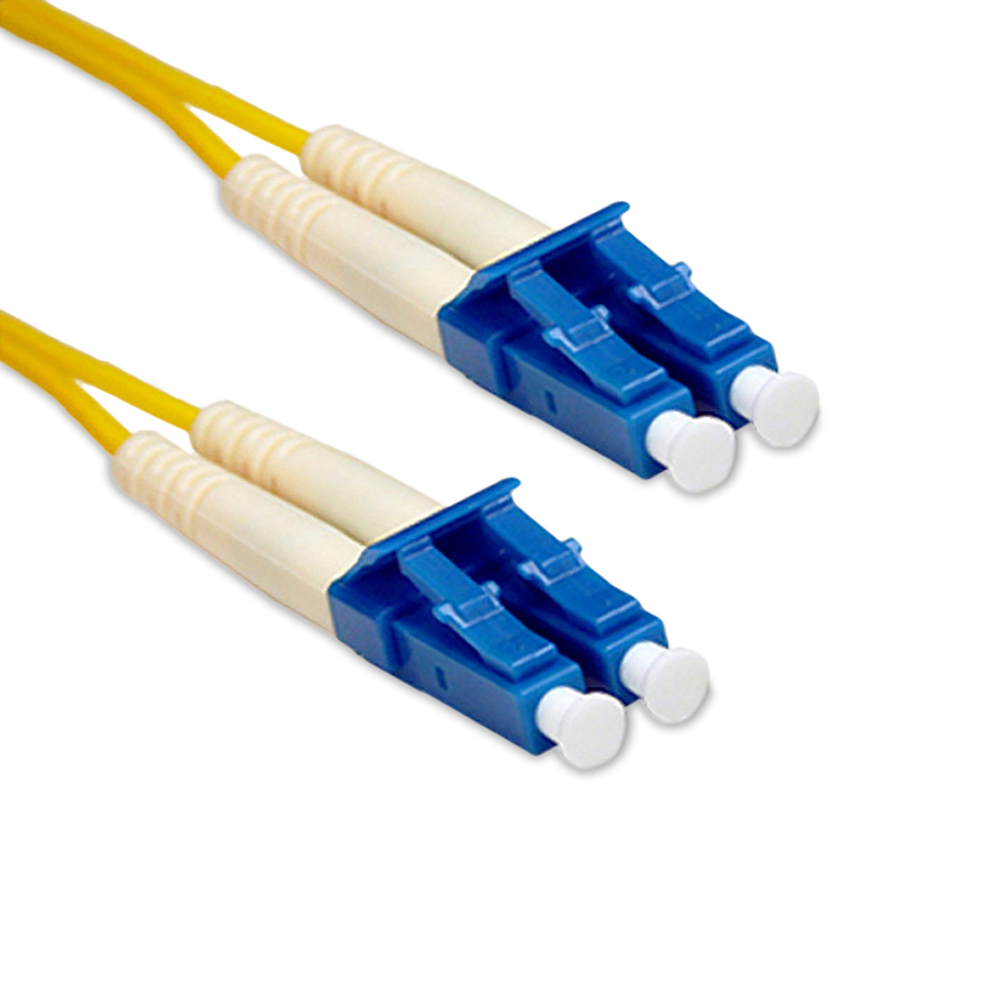 ENET LC to LC OM3 50/125 10G Multimode Duplex Yellow Fiber Cable 12 Meter