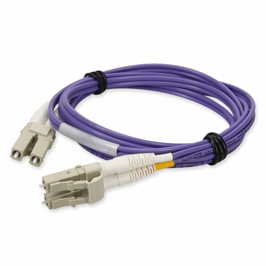 AddOn 1m LC to LC Purple OM1 Duplex OFNR (Riser-Rated) TAA MMF Fiber Patch Cable