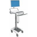 Capsa Healthcare - T7 Non-Powered Cart (T75-N-1L00025) - Non-Powered Mobile Computing Cart - No Power System - Manual Lift - No Battery