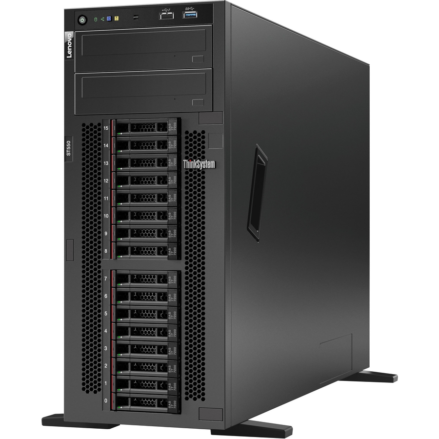 Lenovo ThinkSystem ST550 7X10A0E4NA 4U Tower Server - 1 Xeon Bronze 3204 1.90 GHz - 32 GB RAM - 12Gb/s SAS, Serial ATA/600 Controller