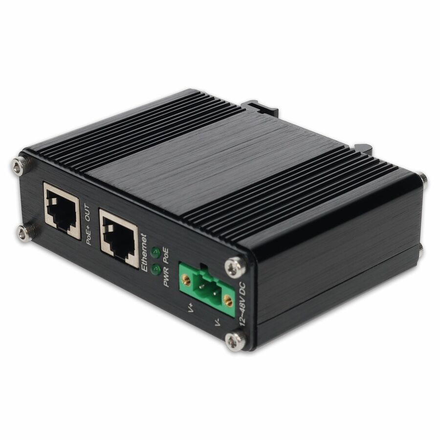 AddOn 30W 10/100/1000M POE Injector with plastic shell (10/100/1000Base-T, 30W,1/2(+),3/6(-)), Industrial Temp