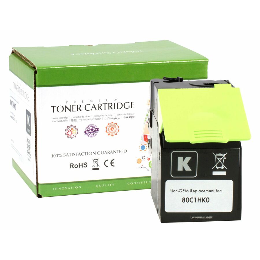 Static Control Remanufactured High Yield Laser Toner Cartridge (80C1HK0) - Black Pack