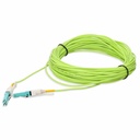 AddOn 25m CS to CS Lime Green OM5 Duplex OFNR (Riser-Rated) Fiber Patch Cable