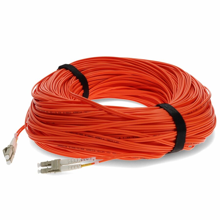 AddOn 75m LC to LC Orange OM1 Duplex OFNR (Riser-Rated) MMF Fiber Patch Cable