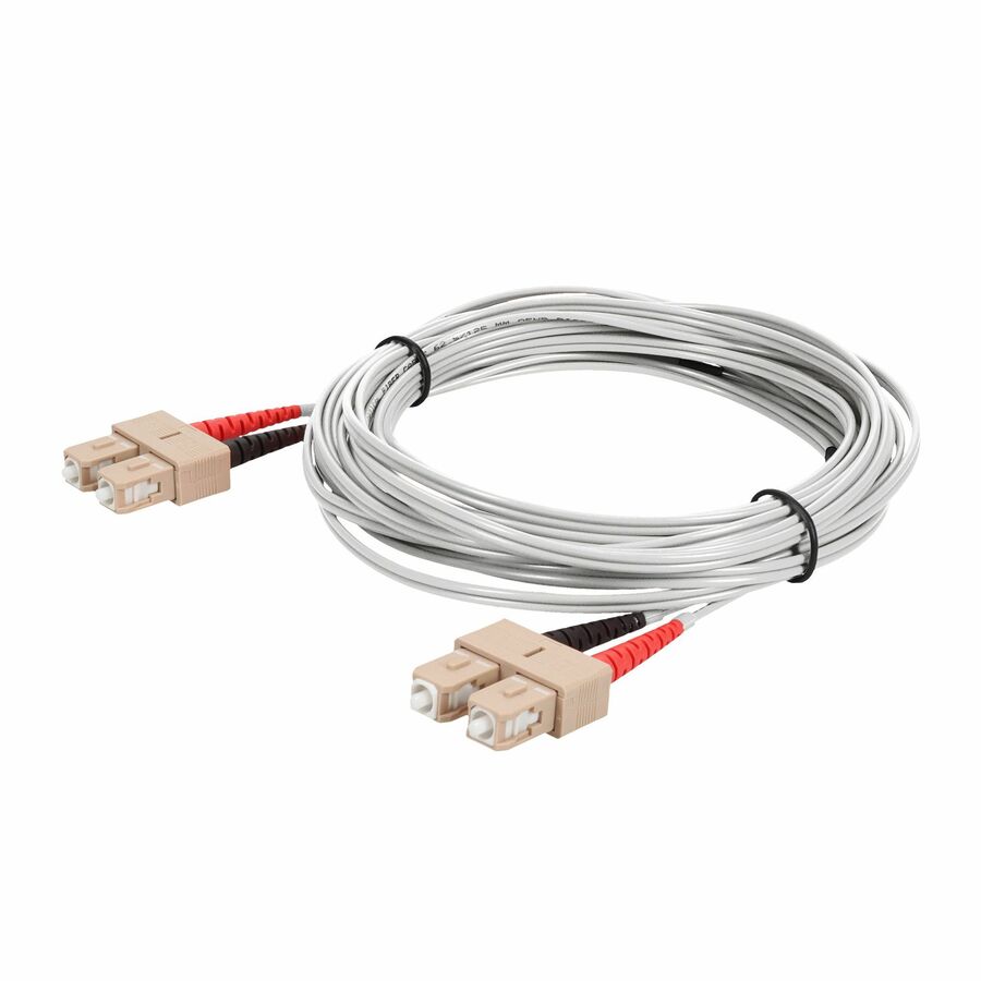 AddOn 2m SC to SC Gray OM1 Duplex OFNR (Riser-Rated) MMF Fiber Patch Cable