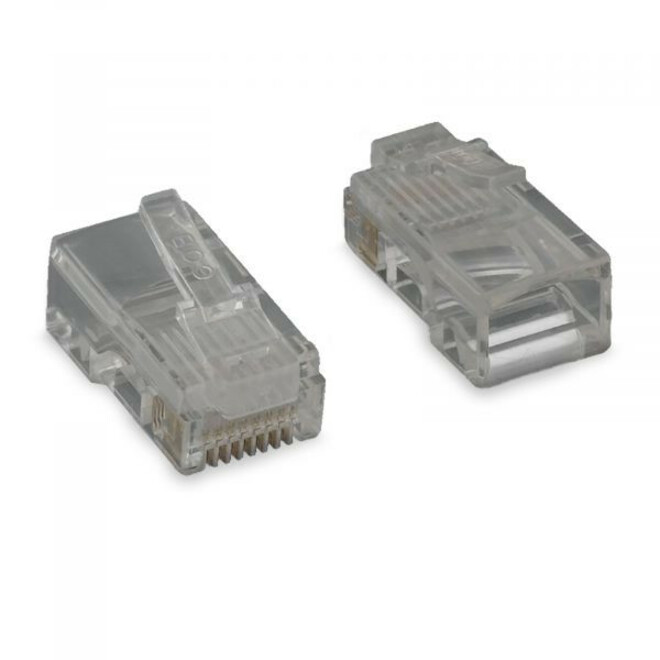 ENET Category 5e Modular Plug, For Solid Wire With Insert, 50u, 100pcs/Bag