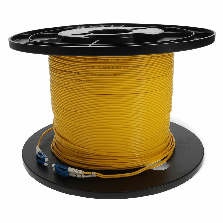 AddOn 86m LC to LC Yellow OS2 Duplex OFNR (Riser-Rated) SMF Fiber Patch Cable