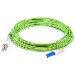 AddOn 50m CS to LC Lime Green OM5 Duplex OFNR (Riser-Rated) Fiber Patch Cable