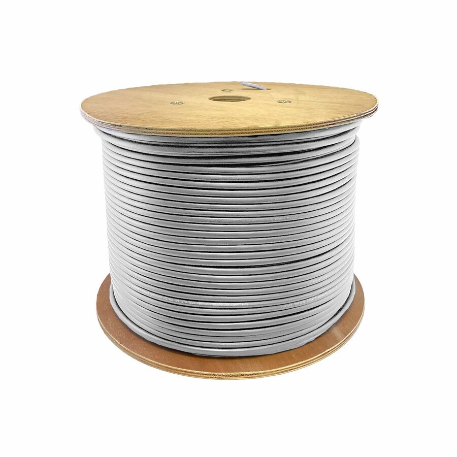 AddOn 350ft Non-Terminated White CAT 6 Shielded Plenum-Rated Bulk Cable