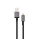 Moshi USB Cable with Lightning Connector 10 ft (3 m) - Black, Long Length, MFi-certified, Durable Construction