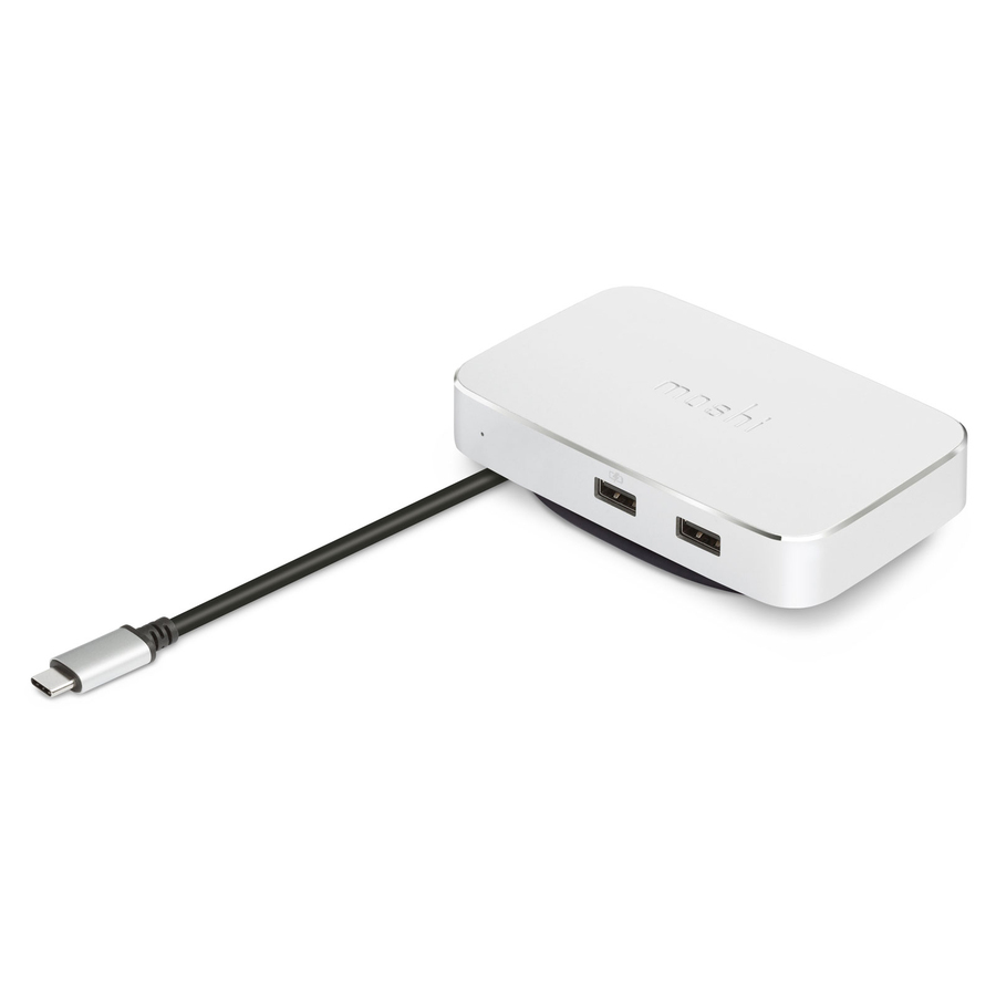 Moshi Symbus Compact USB-C Dock (US), HDMI 4K up to 30 Hz,Gigabit Ethernet, USB-A x2, 50 W Laptop Charging with USB-C PD, Works with MacBook, MacBook Air, MacBook Pro, Surface
