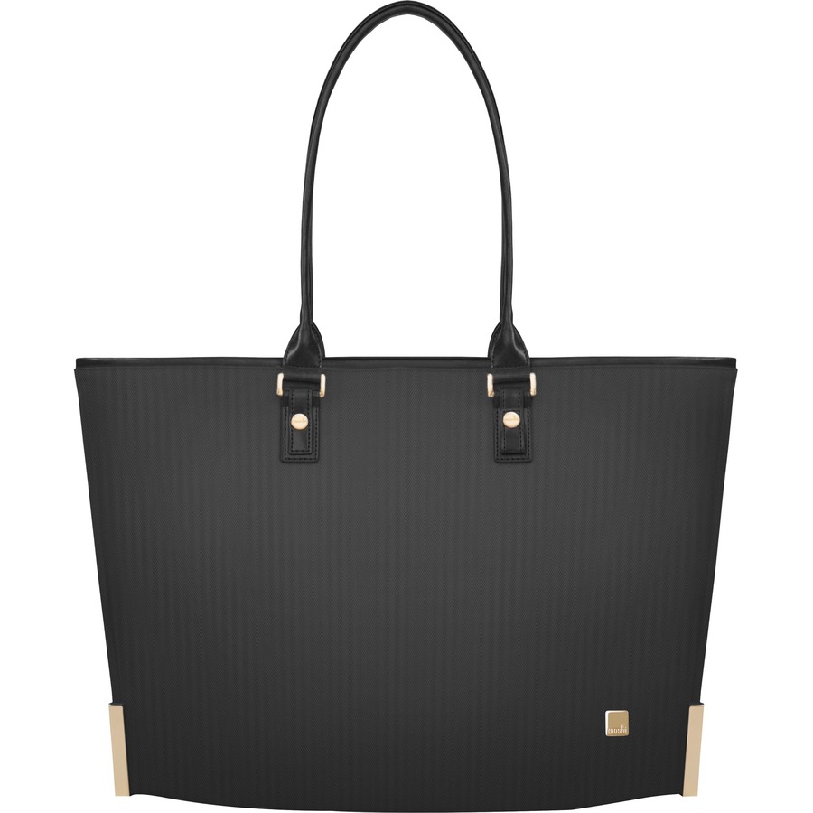 Moshi Aria Slim Lightweight Tote - Slate Black, Weather-resistant, 13" Padded Laptop Sleeve, RFID Pocket