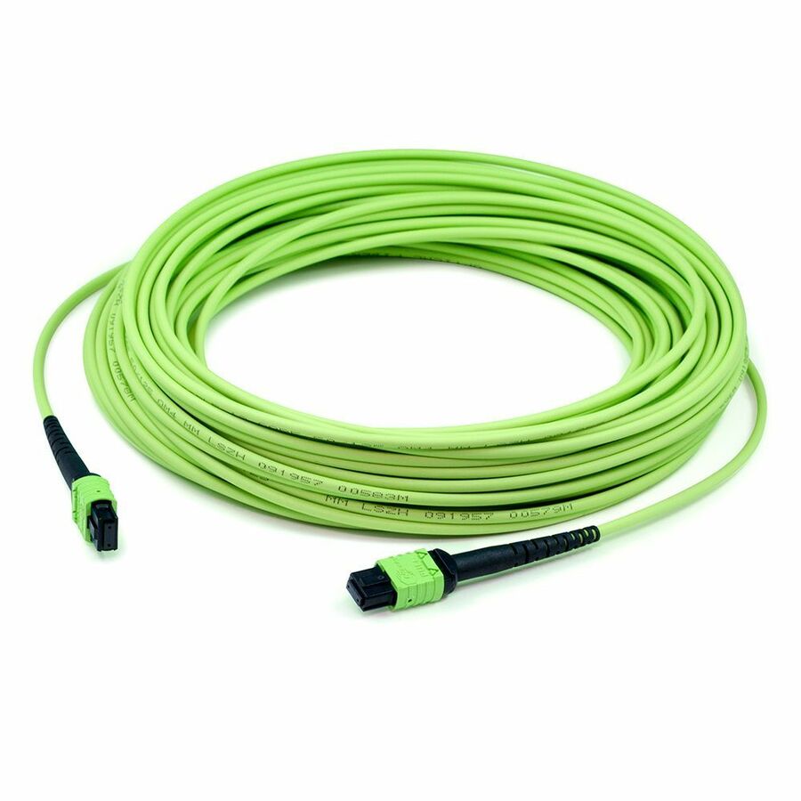 AddOn 1m MPO/UPC to MPO/UPC Lime Green OM5 OFNR (Riser-Rated) 16-Strand Fiber Patch Cable