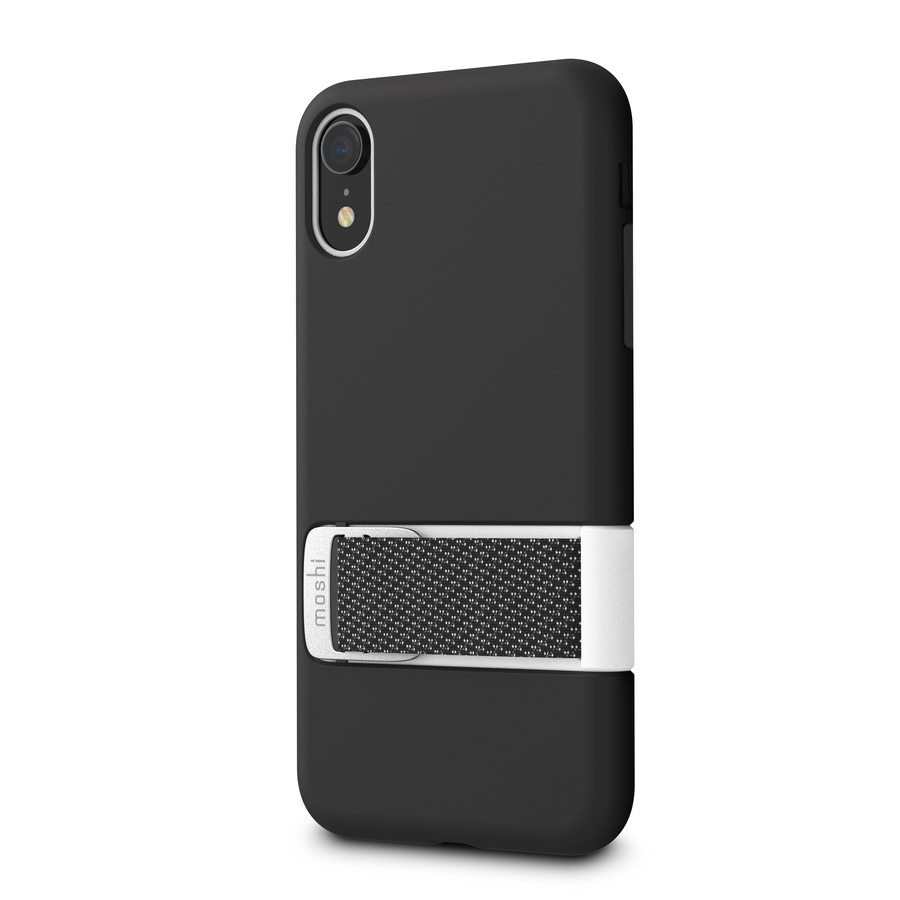 Moshi Capto Slim Case with MultiStrap Mulberry Black for iPhone XR