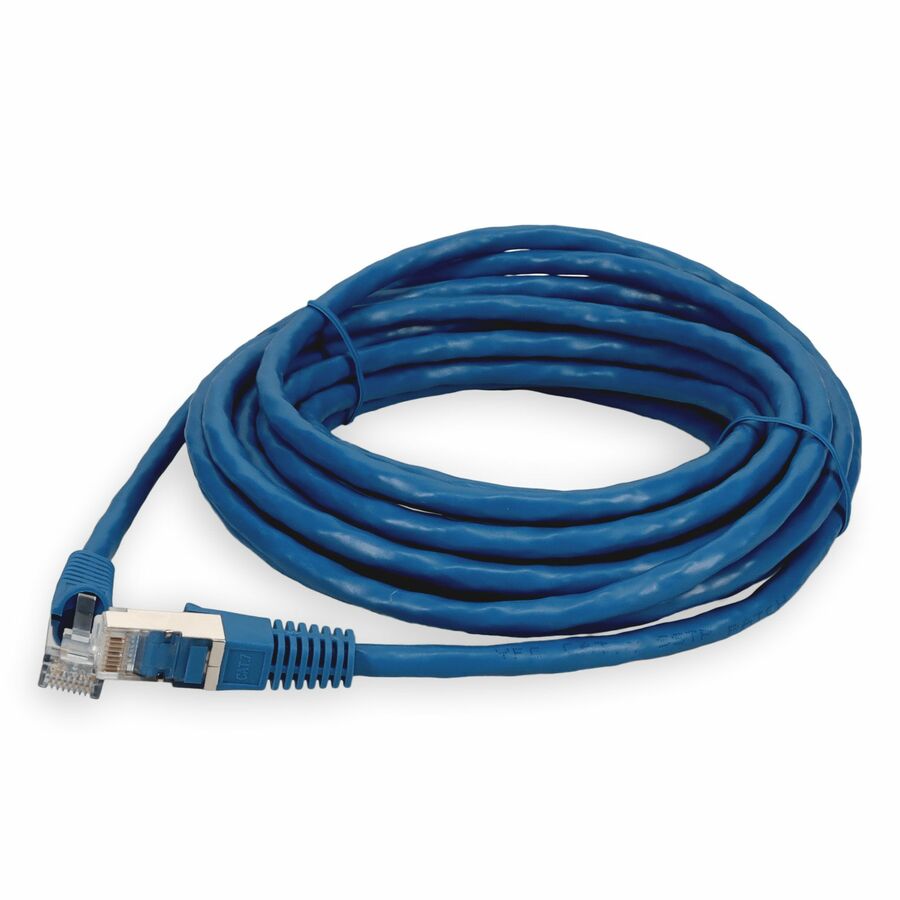 AddOn 20ft Blue CAT 7 Shielded (S/FTP) PVC Ethernet Cable Snagless Bubble Boot RJ-45 M/M