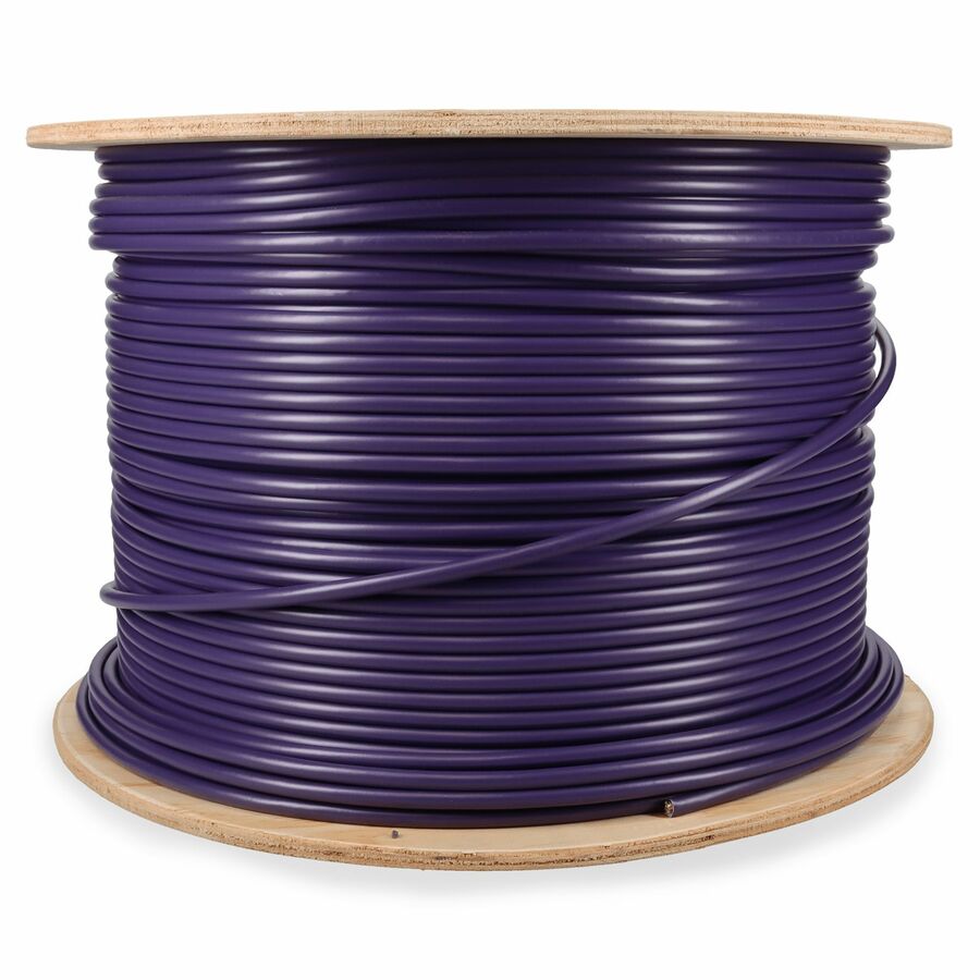 AddOn 1000ft Non-Terminated Purple CAT 6 Shielded Plenum-Rated Bulk Cable