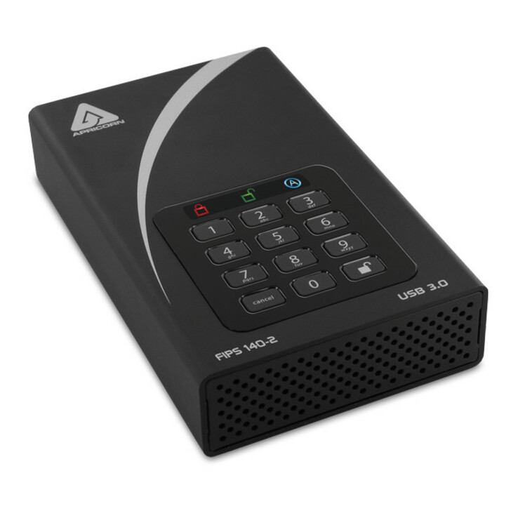 Apricorn Aegis Padlock DT 16 TB Hard Drive - External - TAA Compliant