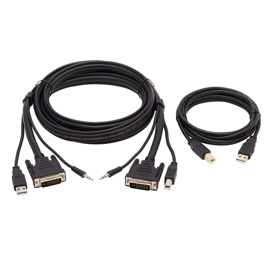 Tripp Lite by Eaton DVI KVM Cable Kit - DVI USB 3.5 mm Audio (3xM/3xM) + USB (M/M) 6 ft. (1.83 m)