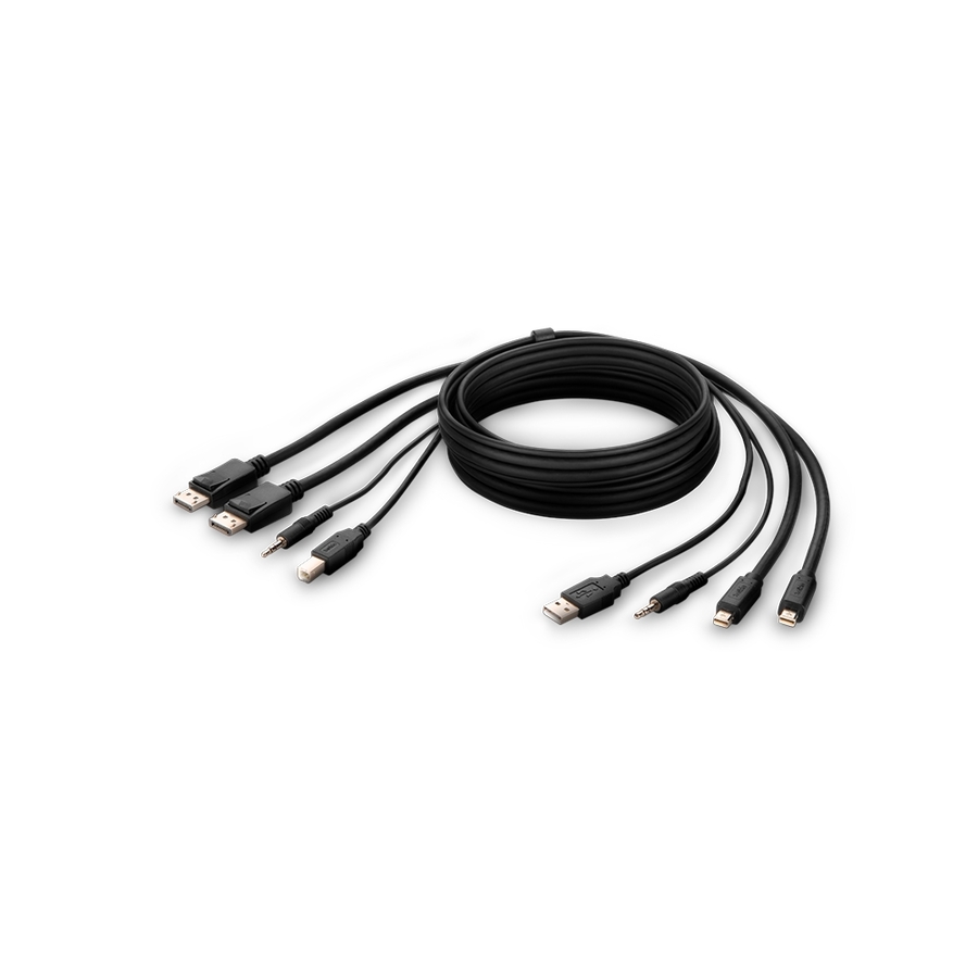 Belkin TAA 2 MDP t-to DP/USB/AUD CBL, VID M/M; USB A/B, 6'