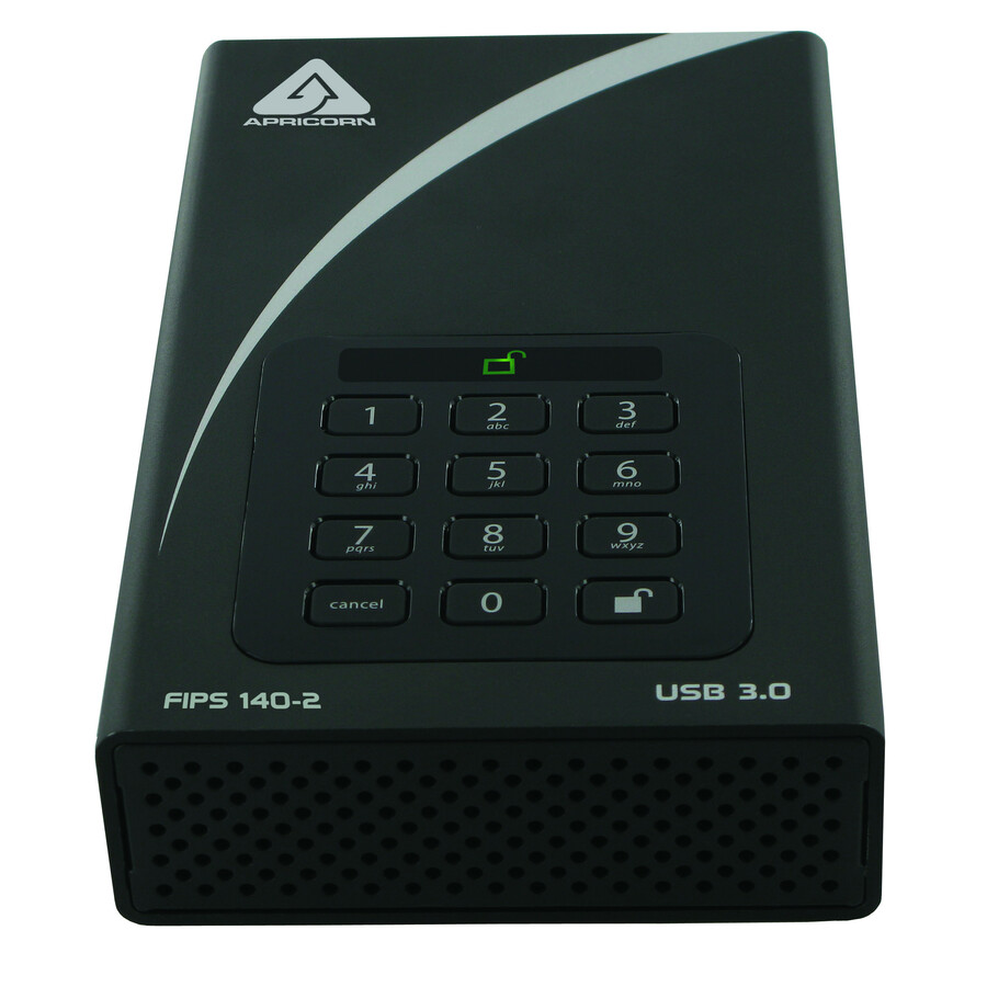 Apricorn Aegis Padlock DT FIPS ADT-3PL256F-8000 8 TB Desktop Hard Drive - 3.5" External